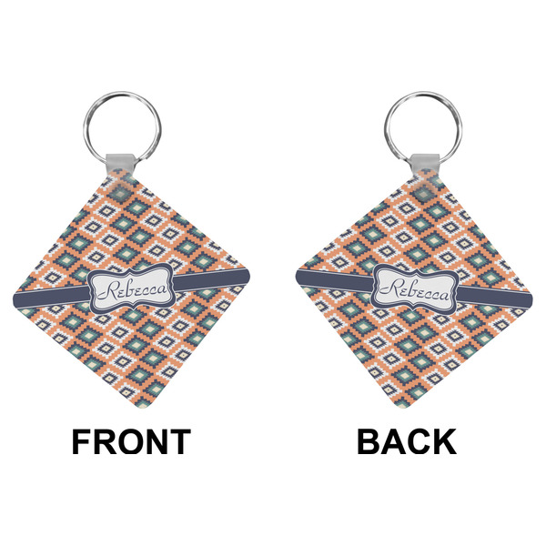 Tribal Diamond Keychain (Front + Back)