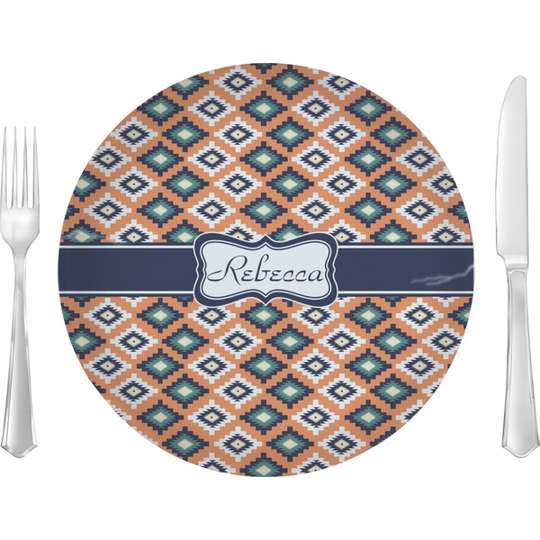 Custom Tribal 10" Glass Lunch / Dinner Plates - Single or Set (Personalized)