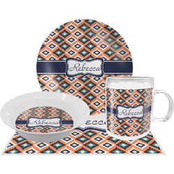 Tribal Dinner Set - Single 4 Pc Setting w/ Name or Text