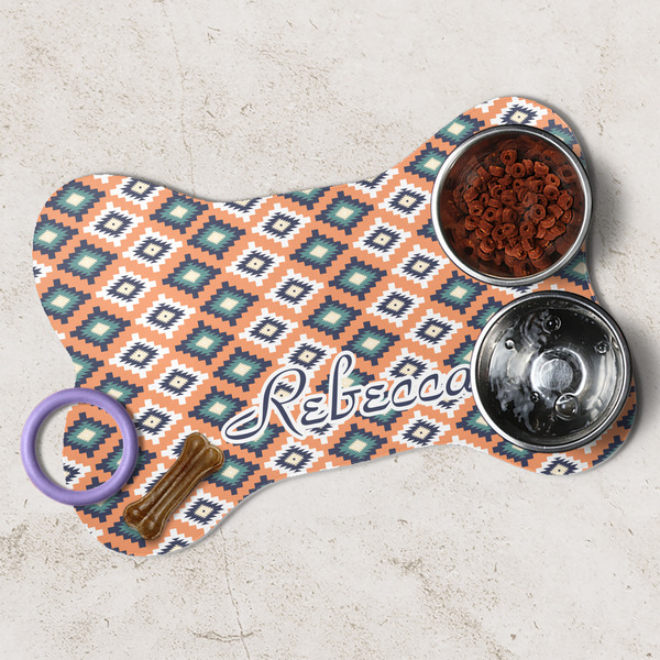 Tribal Dog Bone Shaped Mat Lifestyle