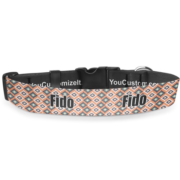 Custom Tribal Deluxe Dog Collar - Double Extra Large (20.5" to 35") (Personalized)