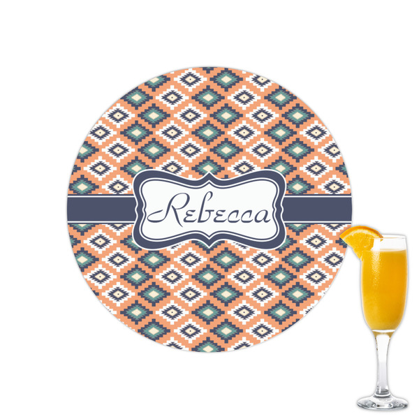 Custom Tribal Printed Drink Topper - 2.15" (Personalized)