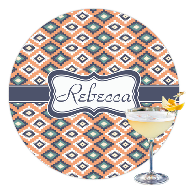 Custom Tribal Printed Drink Topper - 3.5" (Personalized)