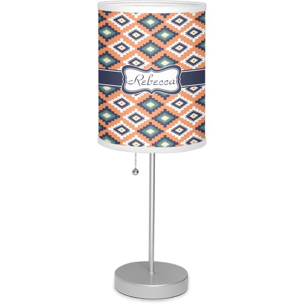 Custom Tribal 7" Drum Lamp with Shade (Personalized)
