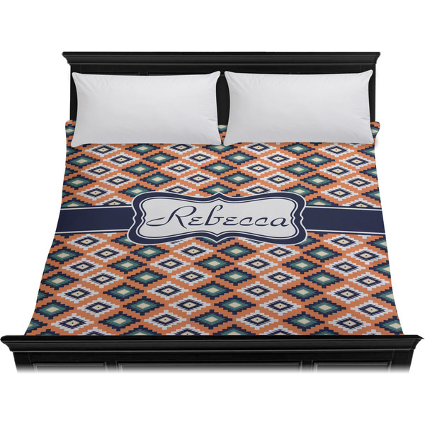 Tribal Duvet Cover - King - On Bed - No Prop
