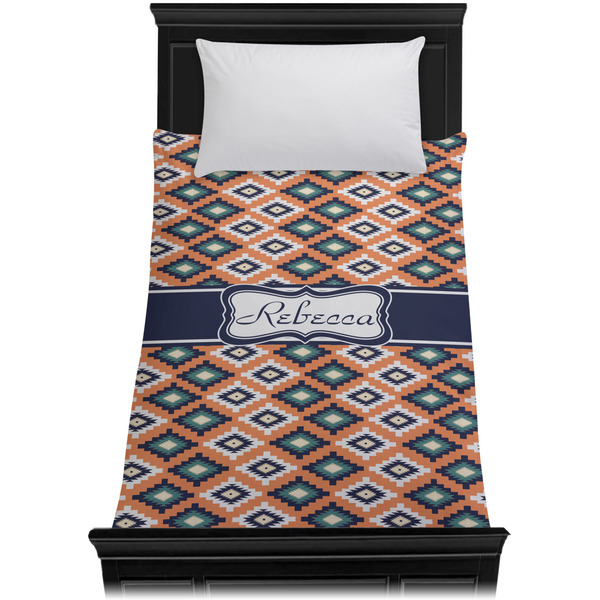 Tribal Duvet Cover - Twin XL - On Bed - No Prop