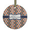 Tribal Frosted Glass Ornament - Round