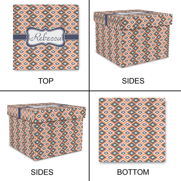 Tribal Gift Boxes with Lid - Canvas Wrapped - Large - Approval