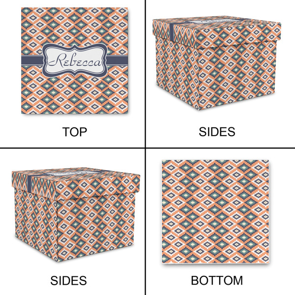 Tribal Gift Boxes with Lid - Canvas Wrapped - Medium - Approval