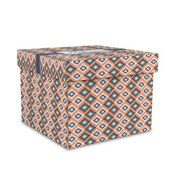 Tribal Gift Box with Lid - Canvas Wrapped - Medium (Personalized)