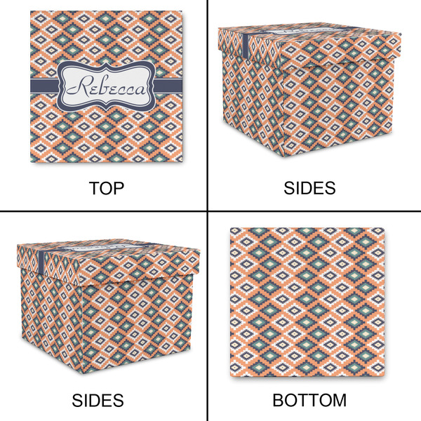 Tribal Gift Boxes with Lid - Canvas Wrapped - Small - Approval