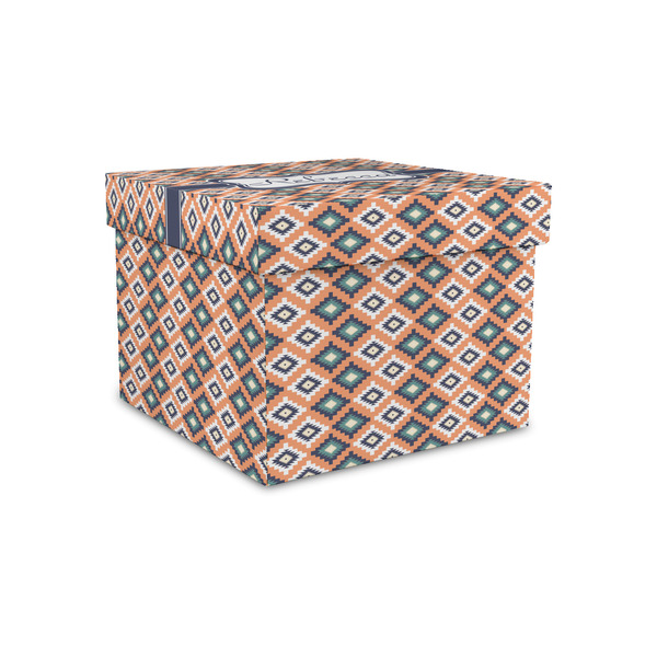 Tribal Gift Boxes with Lid - Canvas Wrapped - Small - Front/Main