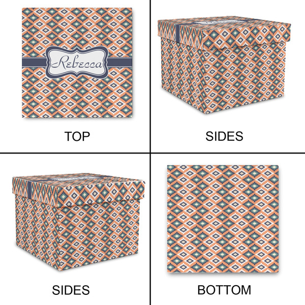 Tribal Gift Boxes with Lid - Canvas Wrapped - X-Large - Approval