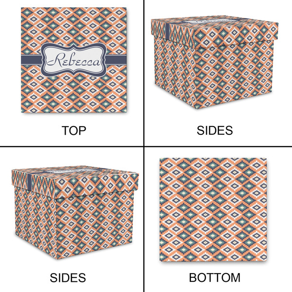 Tribal Gift Boxes with Lid - Canvas Wrapped - XX-Large - Approval