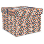 Tribal Gift Box with Lid - Canvas Wrapped - XX-Large (Personalized)