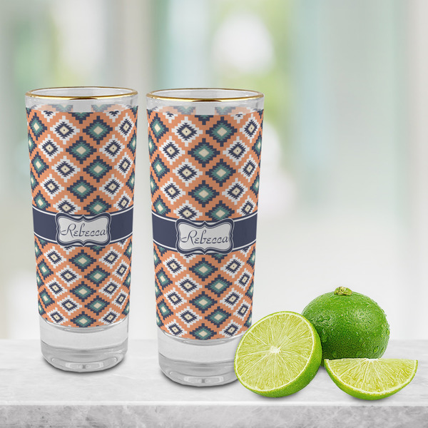 Tribal Glass Shot Glass - 2 oz - LIFESTYLE