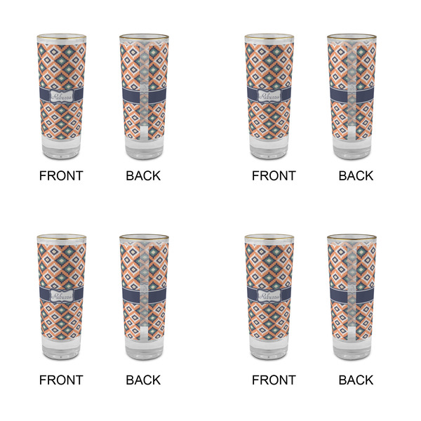 Tribal Glass Shot Glass - 2 oz - Set of 4 - APPROVAL