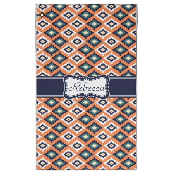 Custom Tribal Golf Towel - Poly-Cotton Blend w/ Name or Text