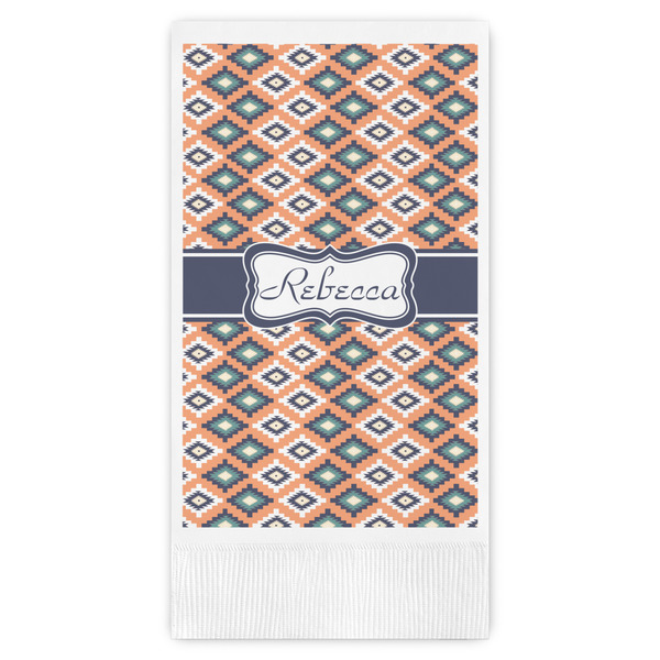 Custom Tribal Guest Napkins - Full Color - Embossed Edge (Personalized)