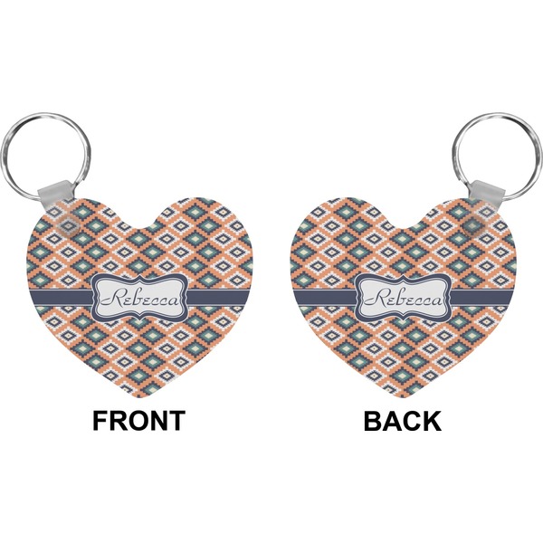 Tribal Heart Keychain (Front + Back)