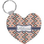 Tribal Heart Plastic Keychain w/ Name or Text