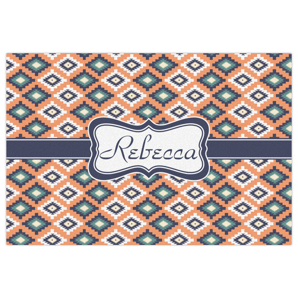 Tribal Indoor / Outdoor Rug - 4'x6' - Front Flat