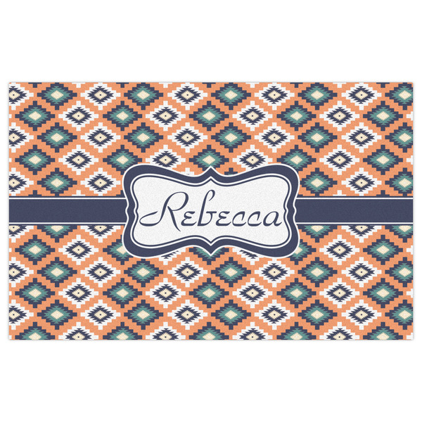 Tribal Indoor / Outdoor Rug - 5'x8' - Front Flat