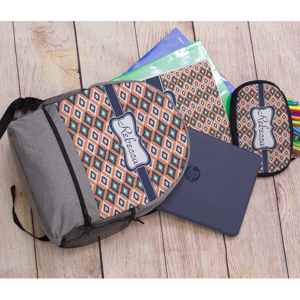 Tribal Large Backpack - Gray - With Stuff