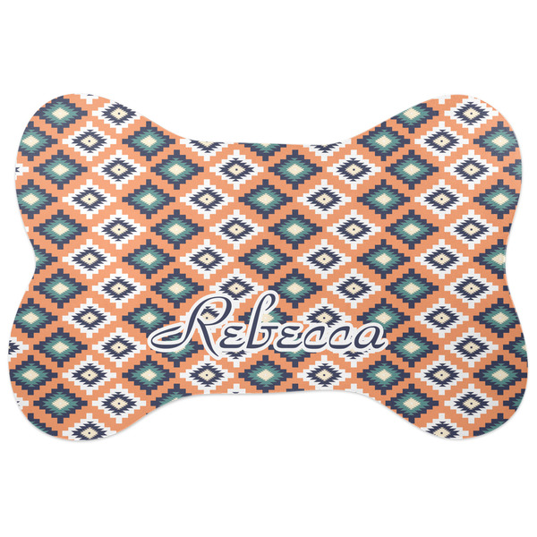 Custom Tribal Bone Shaped Dog Food Mat (Personalized)