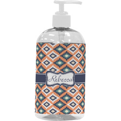 Tribal Plastic Soap / Lotion Dispenser (16 oz - Large - White) (Personalized)
