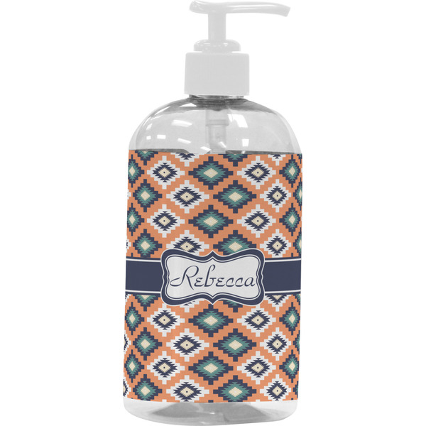 Custom Tribal Plastic Soap / Lotion Dispenser (16 oz - Large - White) (Personalized)