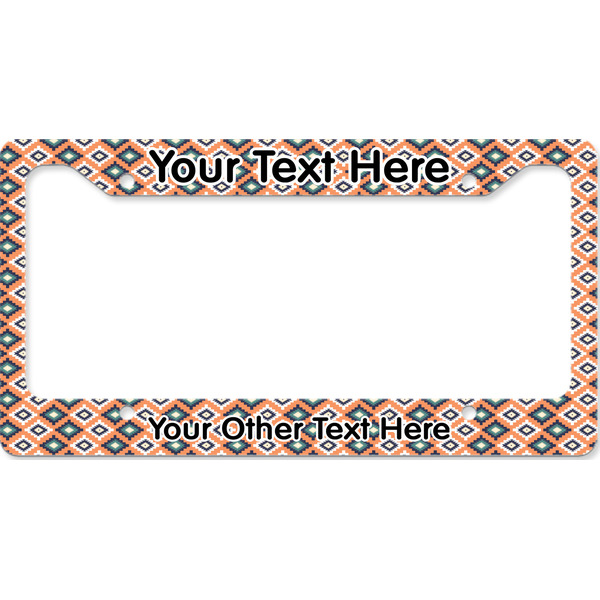Custom Tribal License Plate Frame - Style B (Personalized)