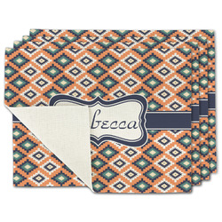 Tribal Single-Sided Linen Placemat - Set of 4 w/ Name or Text