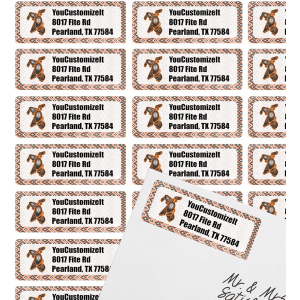 Tribal Mailing Label on Envelope - Multiple Labels