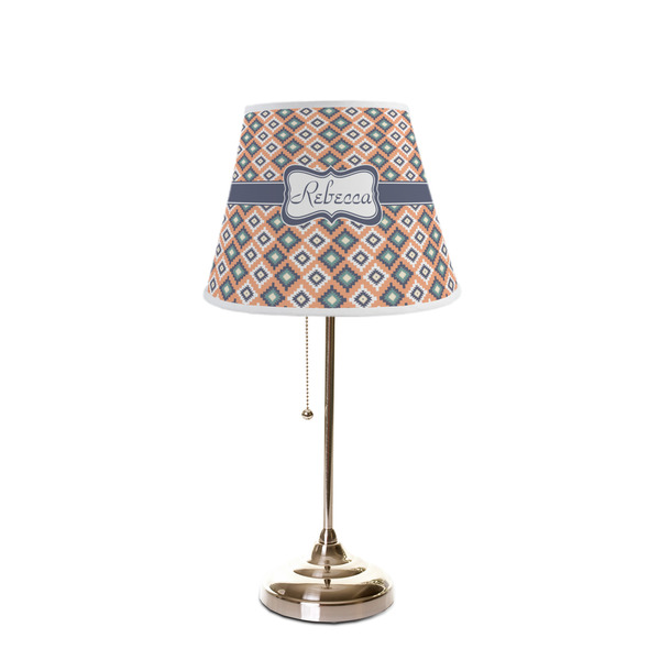 Tribal Poly Film Empire Lampshade - On Stand
