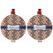 Tribal Metal Ball Ornament - Front and Back