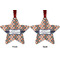 Tribal Metal Star Ornament - Front and Back