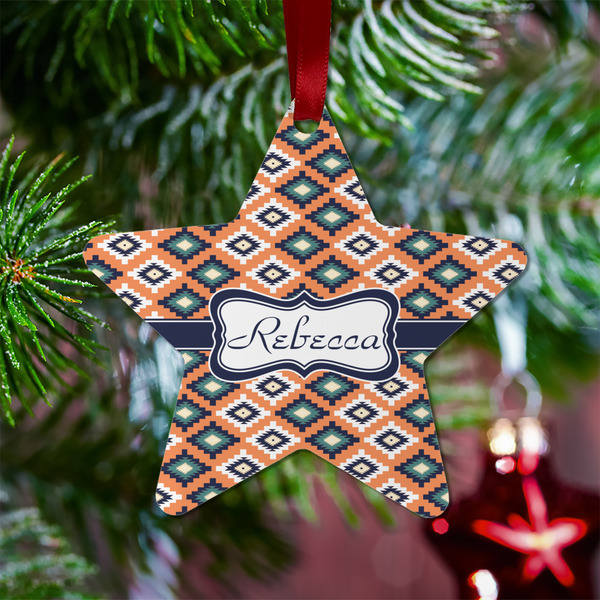 Tribal Metal Star Ornament - Lifestyle