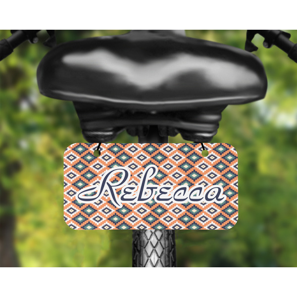 Tribal Mini License Plate on Bicycle - LIFESTYLE Two holes