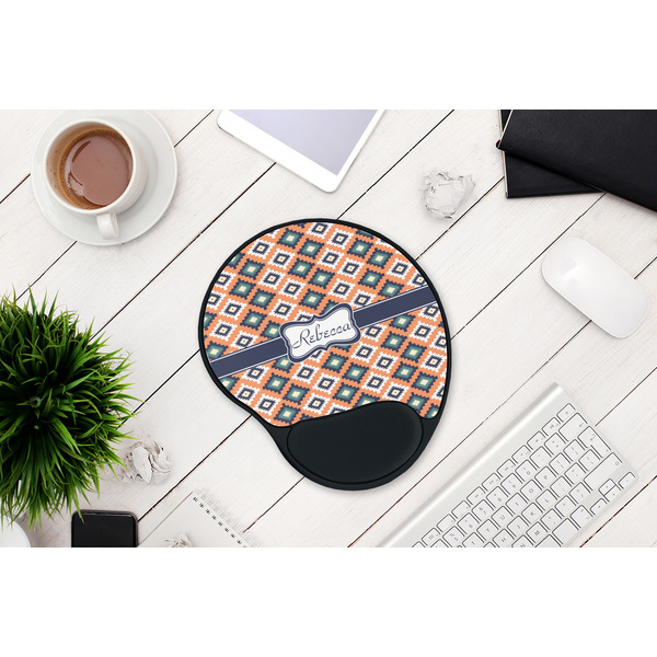 Tribal Mouse Pad with Wrist Rest - LIFESYTLE 1