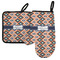 Tribal Left Oven Mitt & Pot Holder Set w/ Name or Text