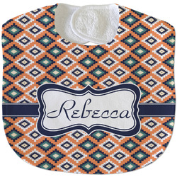 Tribal Velour Baby Bib w/ Name or Text