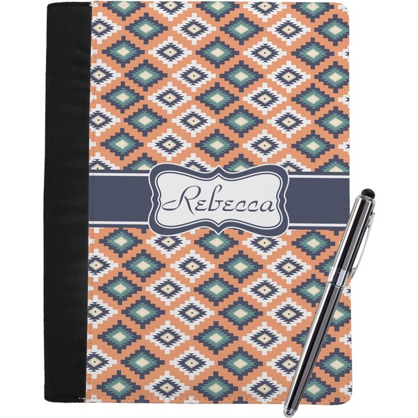 Custom Tribal Notebook Padfolio - Large w/ Name or Text