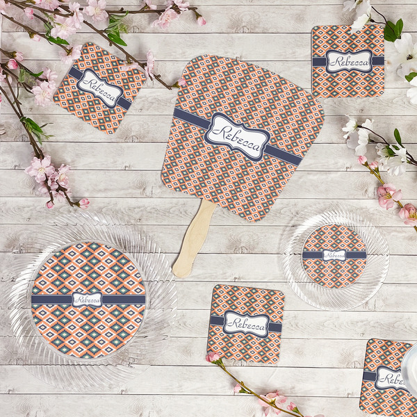 Tribal Party Supplies Combination Image - All items - Plates, Coasters, Fans