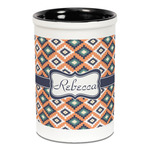 Tribal Ceramic Pencil Holders - Black