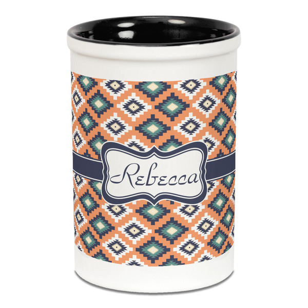 Tribal Pencil Holder - Black