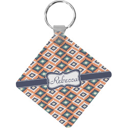 Tribal Diamond Plastic Keychain w/ Name or Text