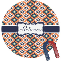 Tribal Round Fridge Magnet (Personalized)