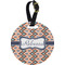 Tribal Plastic Luggage Tag - Round (Personalized)