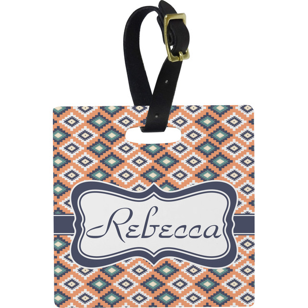Tribal Personalized Square Luggage Tag